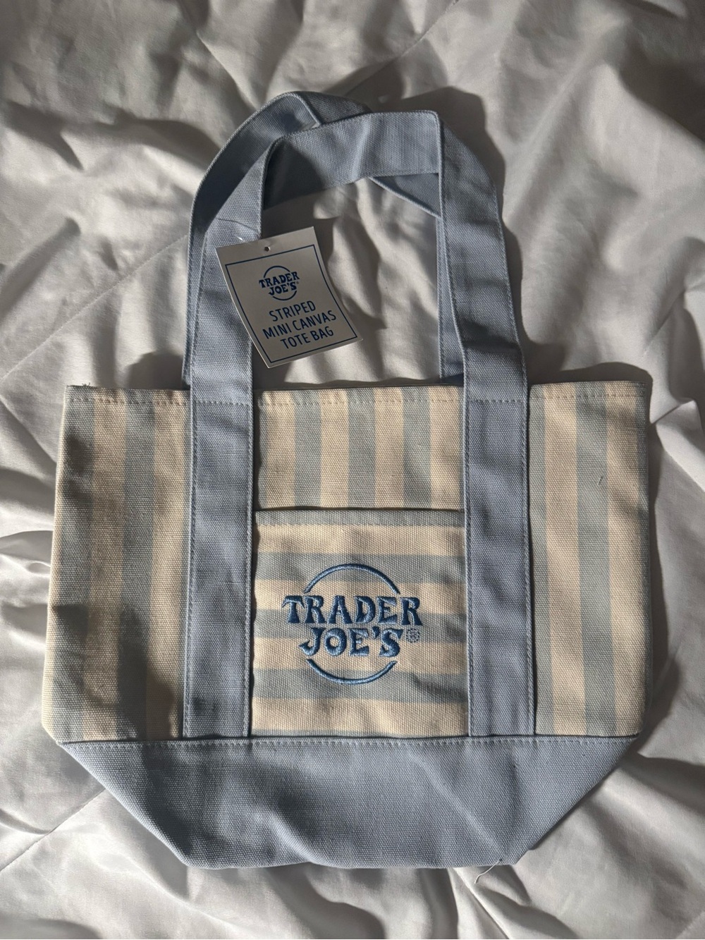 Trader Joe’s Striped Canvas Tote Bag
